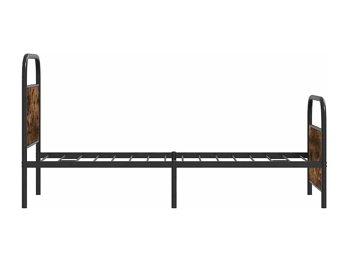 Estructura cama sin colchón 80x200 cm madera roble ahumado
