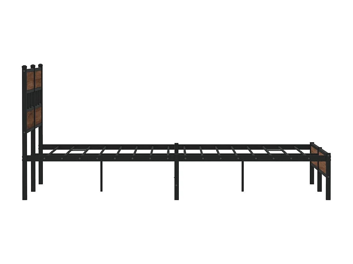 Estructura de cama sin colchón madera marrón roble 140x200 cm