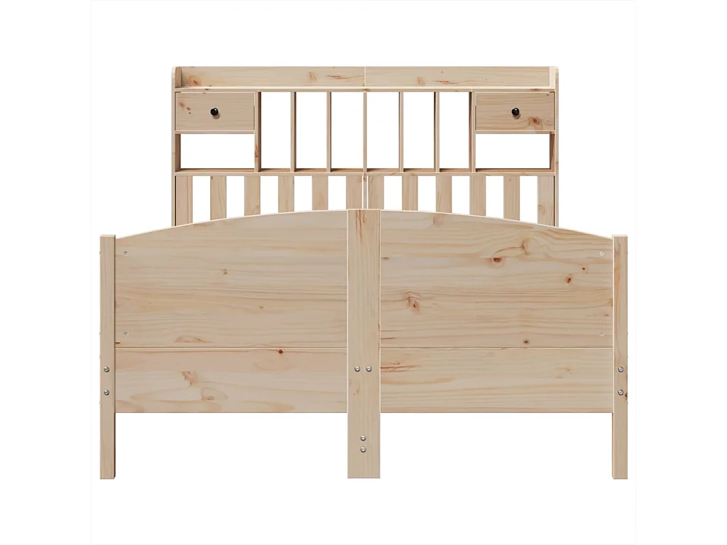 Cama com estante sem colchão 150x200 cm pinho maciço
