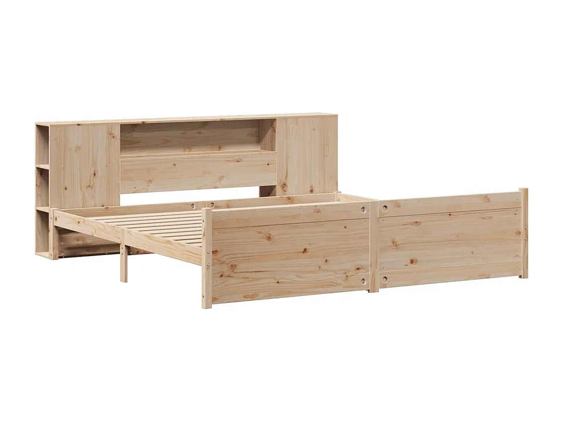 Cama com estante sem colchão 180x200 cm pinho maciço