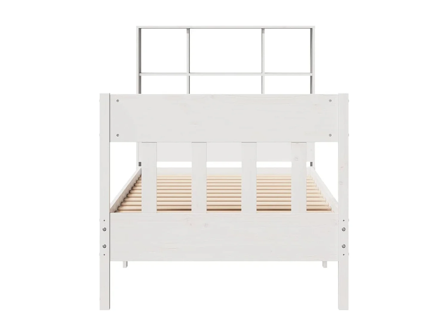 Cama sem colchão 90x190 cm madeira de pinho maciça branco