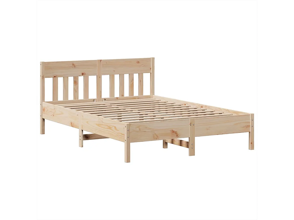 Cama sem colchão 140x190 cm madeira de pinho maciça