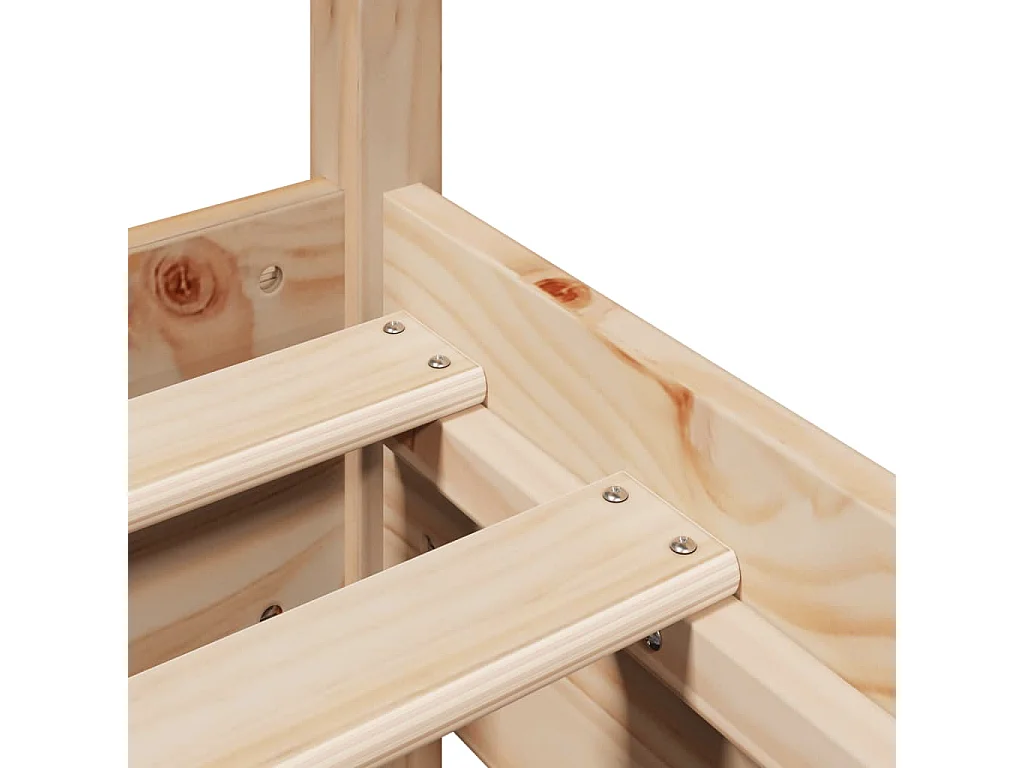 Estructura de cama sin colchón madera maciza pino 75x190 cm
