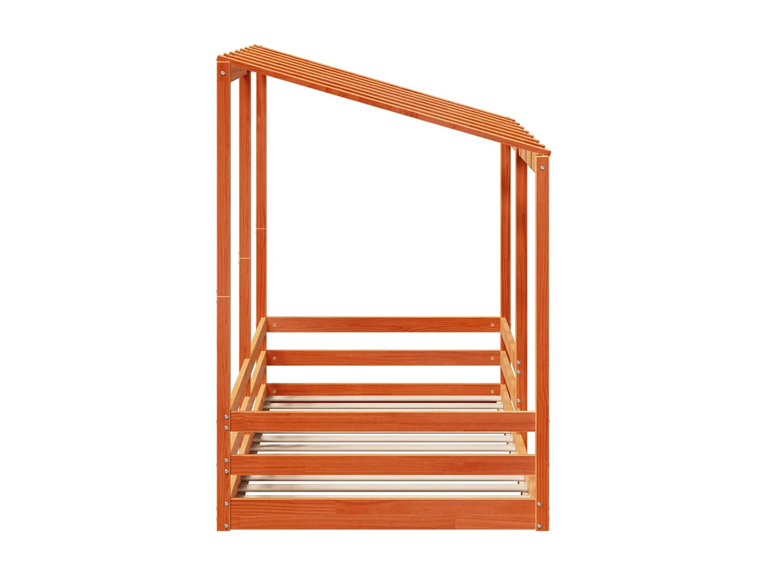 Telhado infantil com telhado 100x200cm pinho maciço castanho-mel