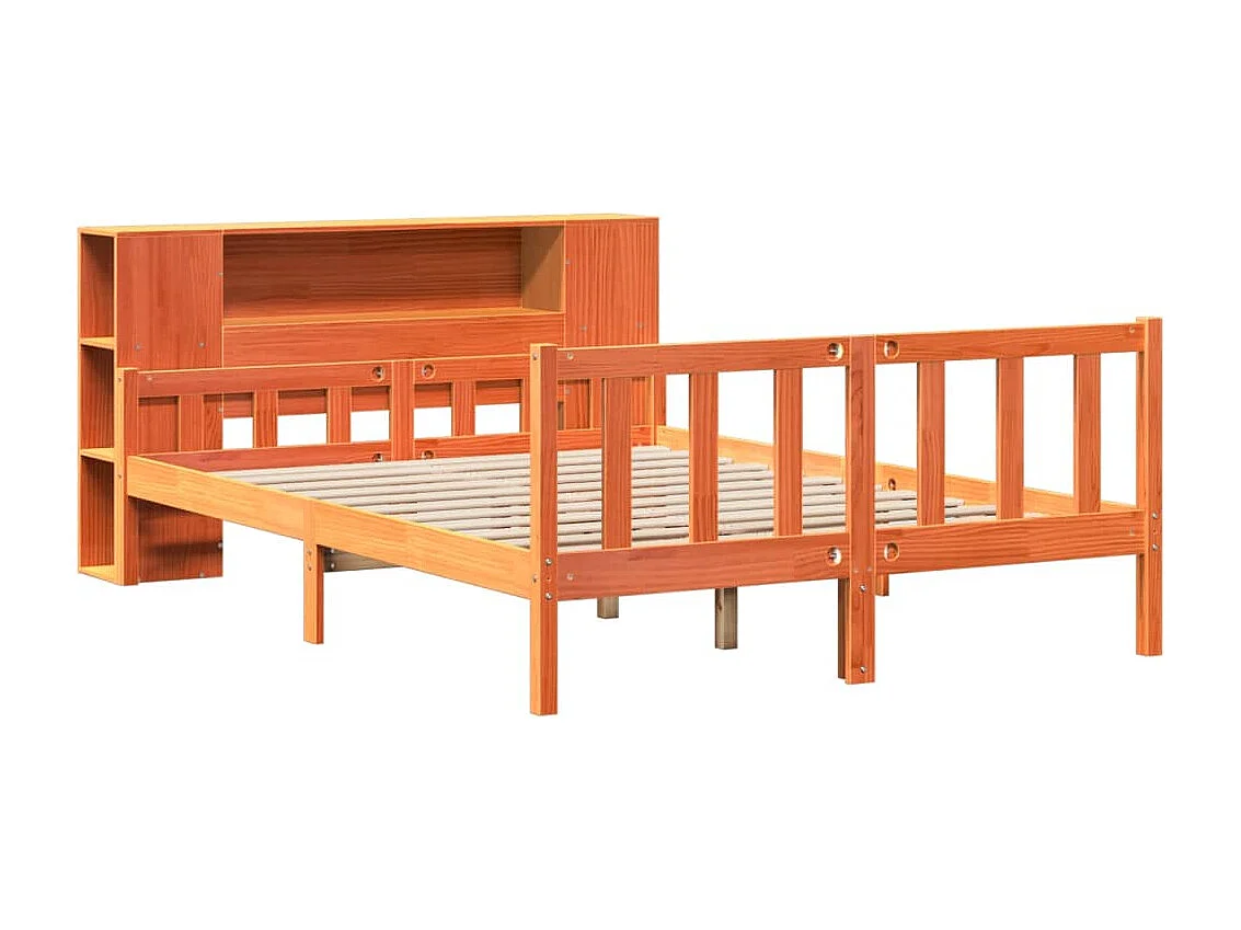 Cama com estante sem colchão 160x200 cm madeira maciça
