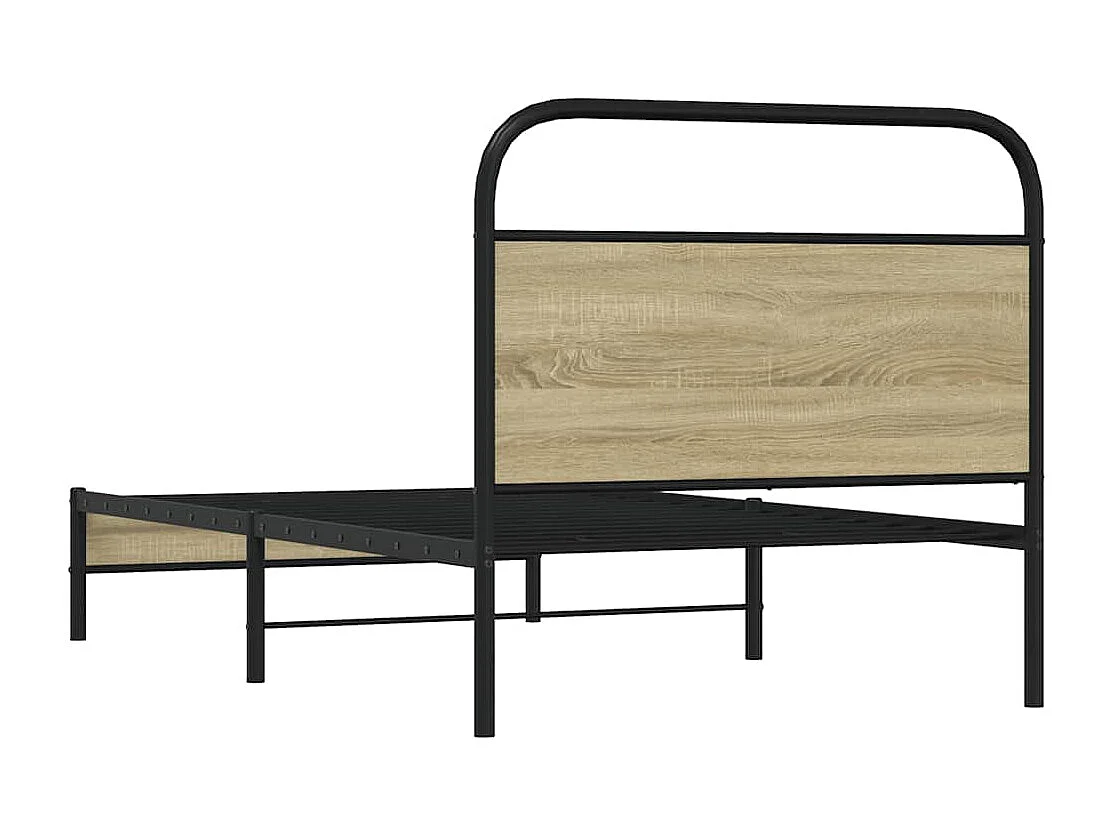 Cadre de lit sans matelas 90x200cm chêne sonoma bois ingénierie