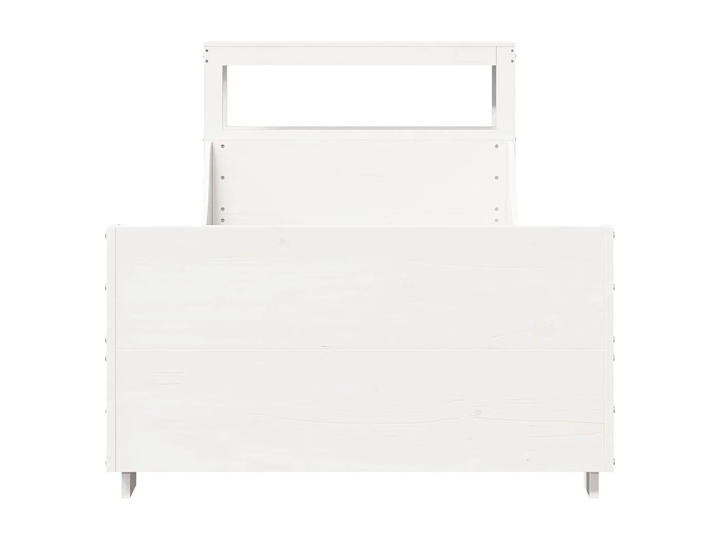 Estructura de cama sin colchón madera maciza blanca 75x190 cm