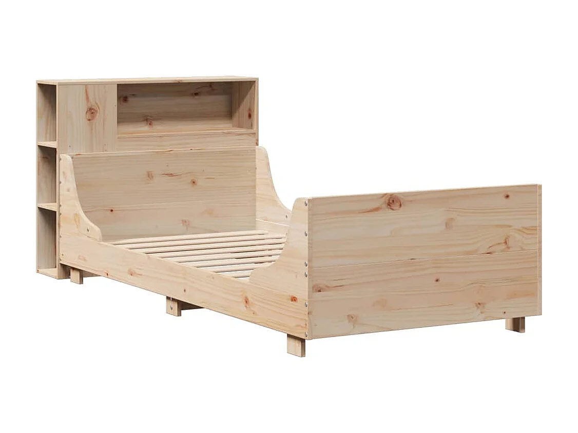 Cama sem colchão 75x190 cm madeira de pinho maciça