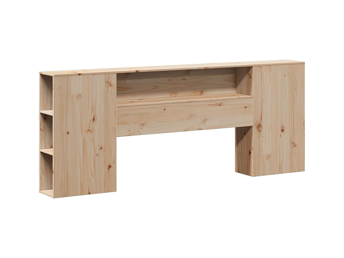 Cama com estante sem colchão 200x200 cm pinho maciço