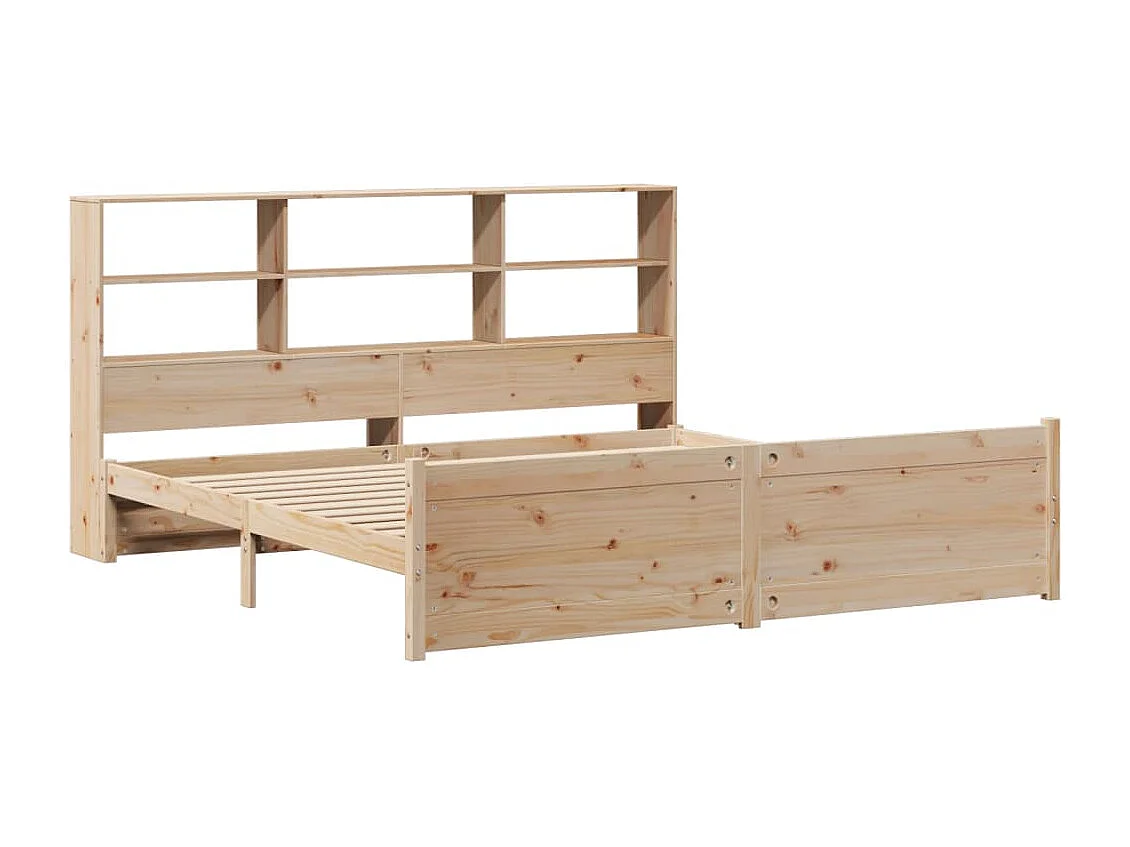 Cama com estante sem colchão 180x200 cm pinho maciço