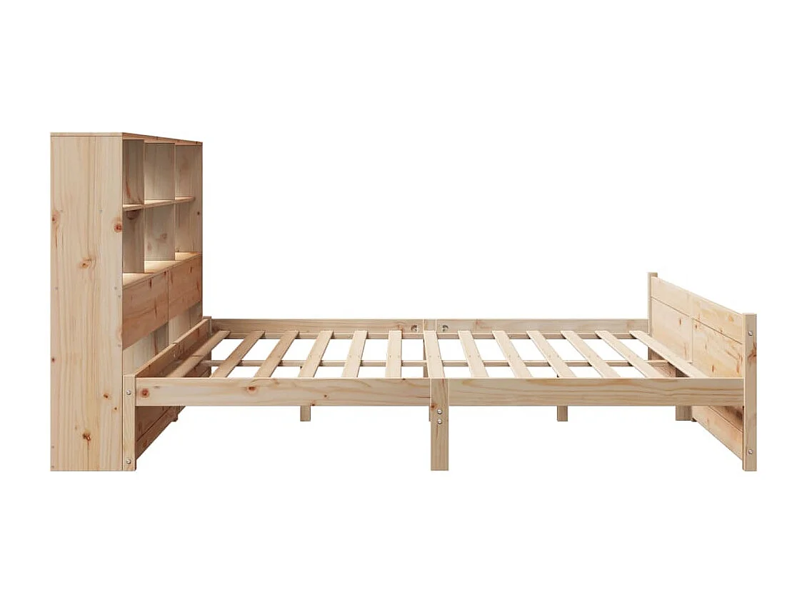 Cama com estante sem colchão 180x200 cm pinho maciço