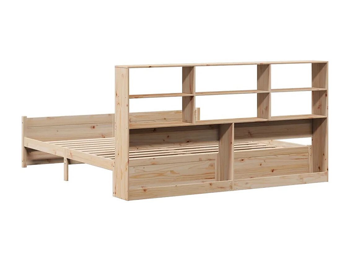 Cama com estante sem colchão 180x200 cm pinho maciço