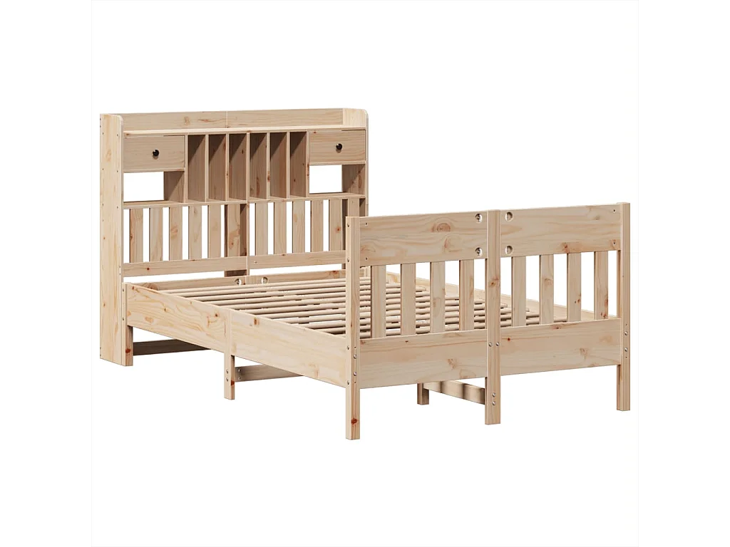 Cadre de lit sans matelas 135x190 cm bois de pin massif
