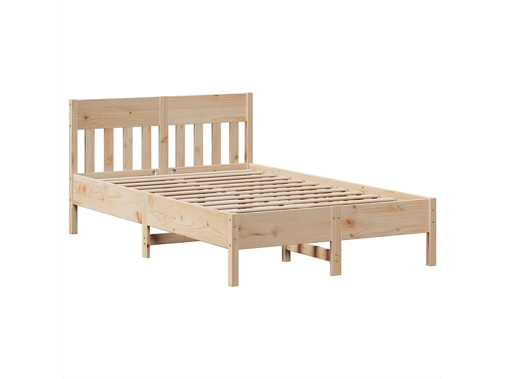 Cadre de lit sans matelas 135x190 cm bois de pin massif