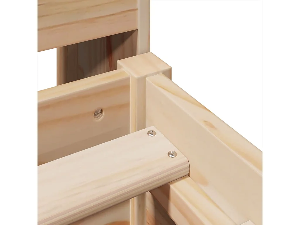 Cadre de lit sans matelas 135x190 cm bois de pin massif