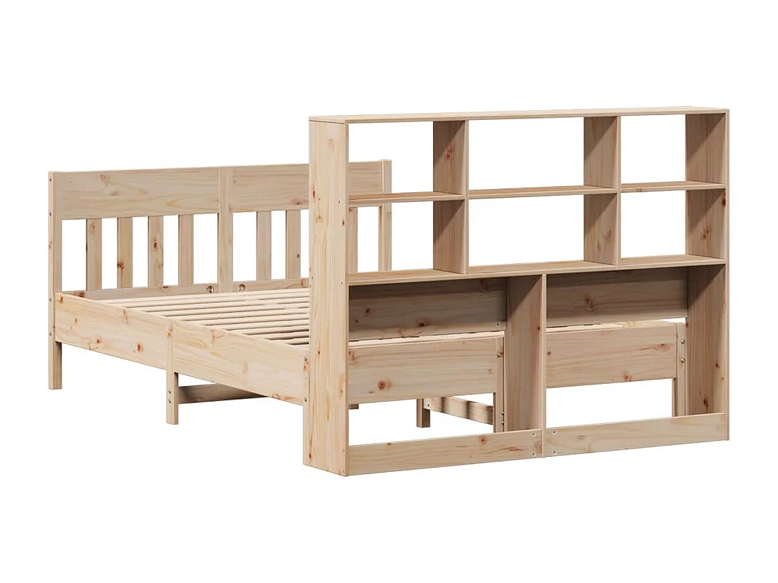 Estructura de cama sin colchón madera de pino blanco 150x200 cm