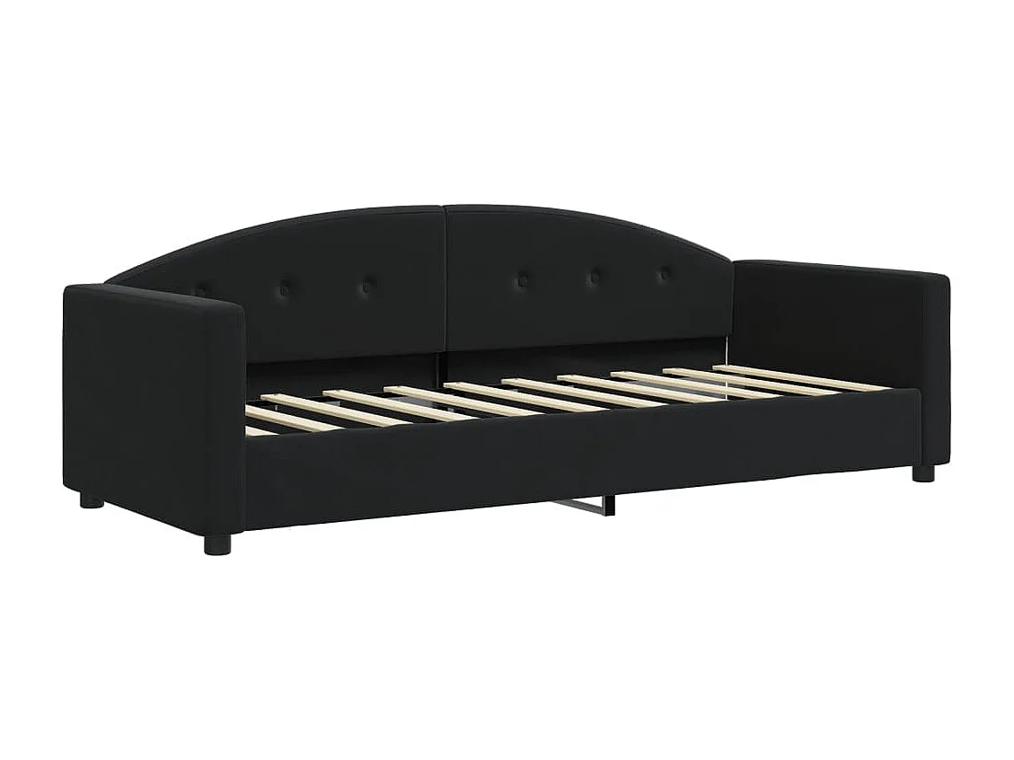 Lit de repos noir 80x200 cm velours