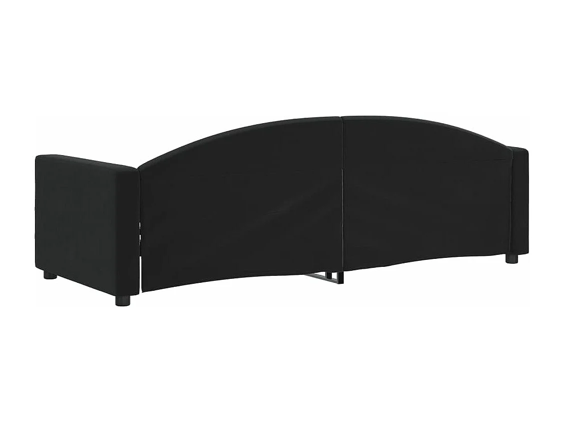 Lit de repos noir 80x200 cm velours