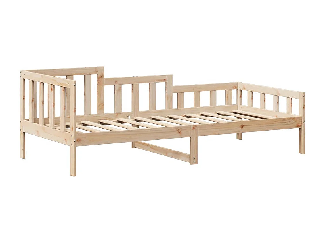 Sofá cama con techo madera maciza de pino 90x200 cm