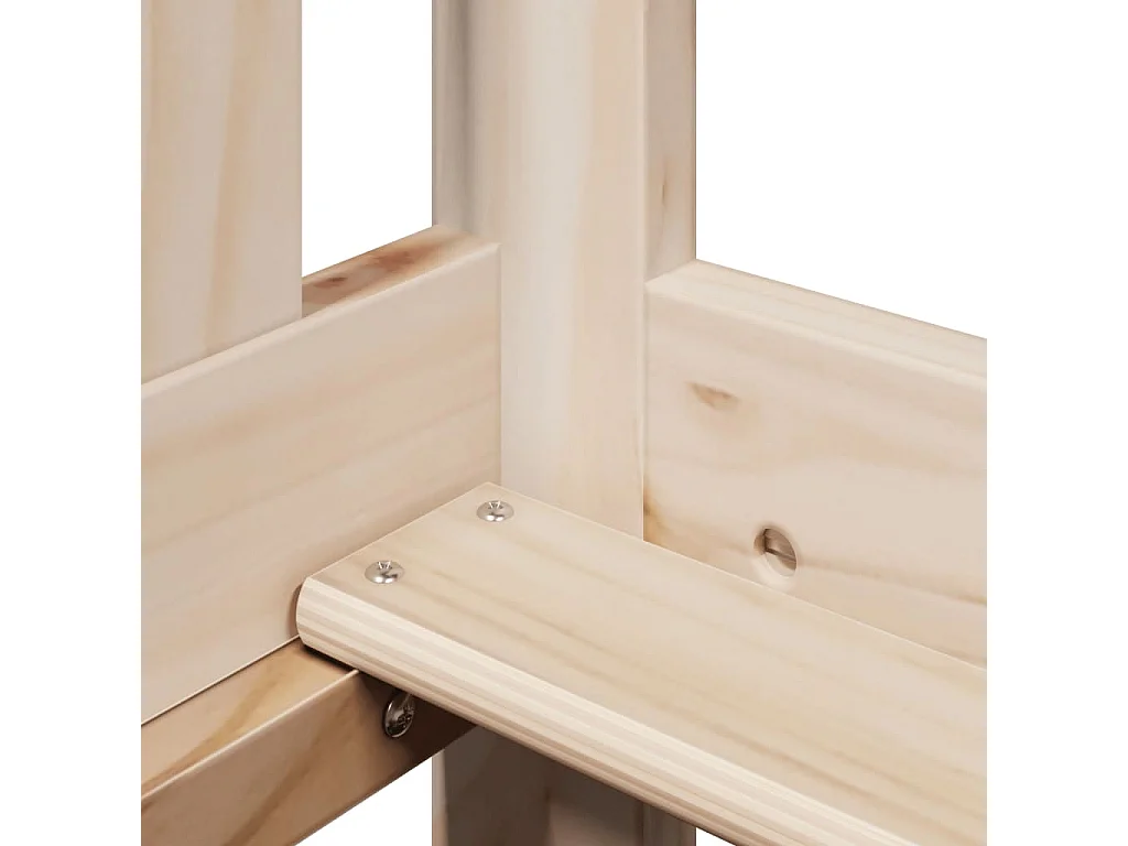 Sofá cama con techo madera maciza de pino 90x200 cm