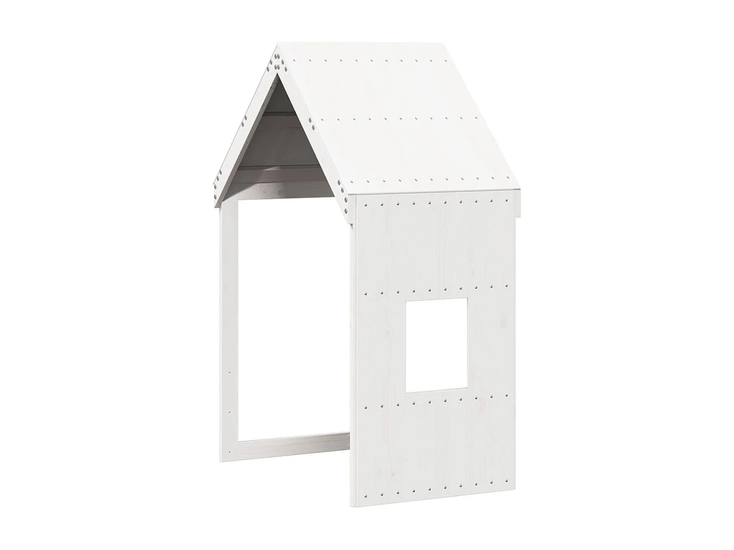 Cama alta com telhado 90x200 cm pinho maciço branco