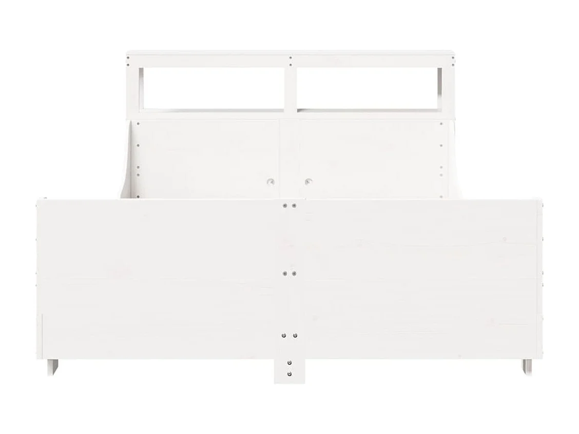 Cadre de lit sans matelas blanc 140x190 cm bois de pin massif