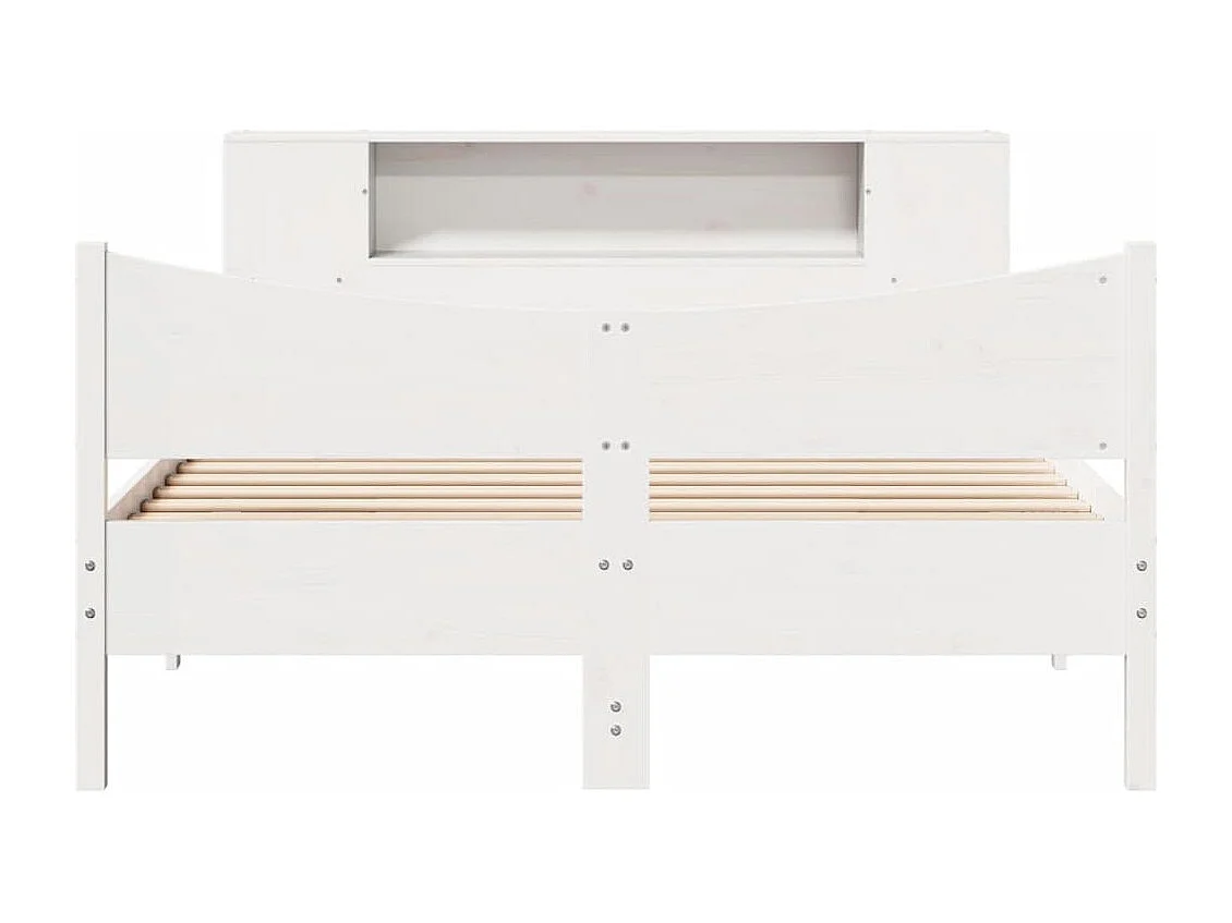 Cadre de lit sans matelas blanc 140x190 cm bois de pin massif
