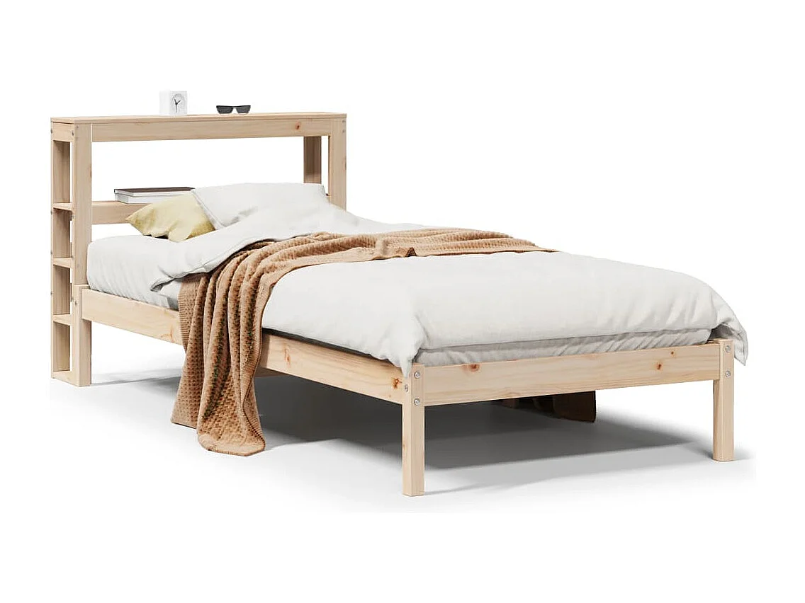 Cama sem colchão 75x190 cm madeira de pinho maciça