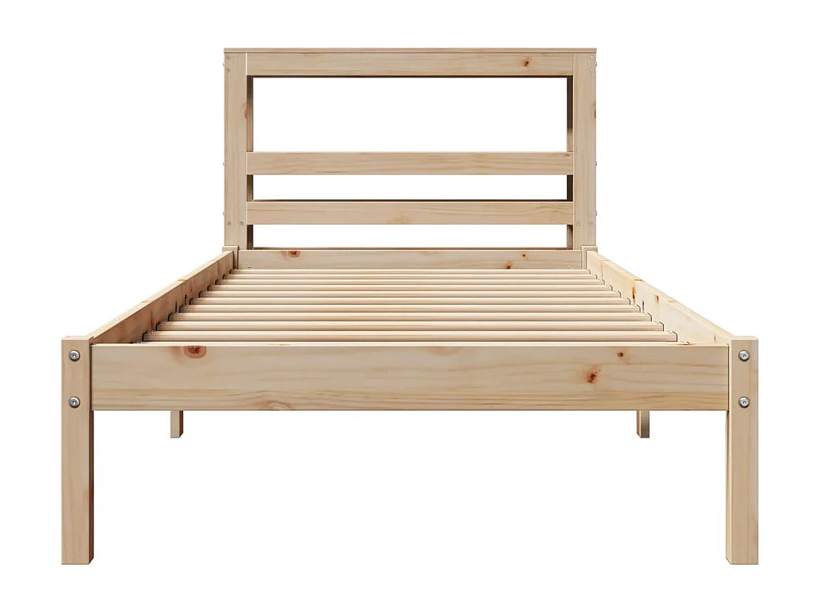 Cama sem colchão 75x190 cm madeira de pinho maciça