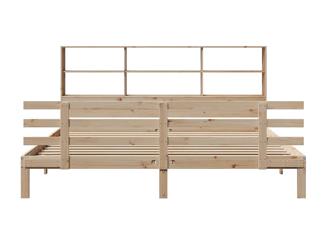 Cama com estante sem colchão 180x200 cm pinho maciço