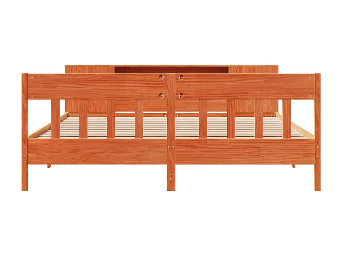 Cama com estante sem colchão 180x200 cm pinho maciço