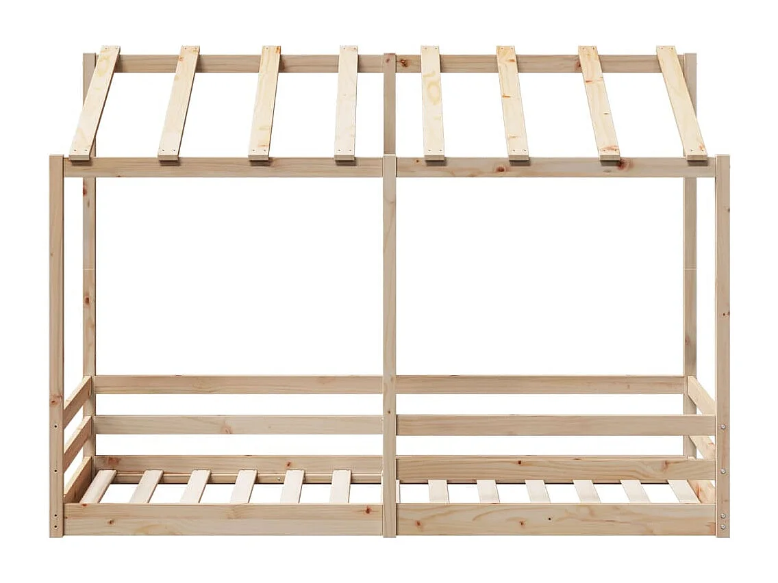 Lit pour enfants avec toit 75x190 cm bois massif de pin