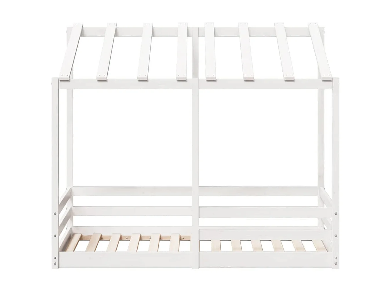 Cama para niños con techo madera de pino blanco 80x160 cm