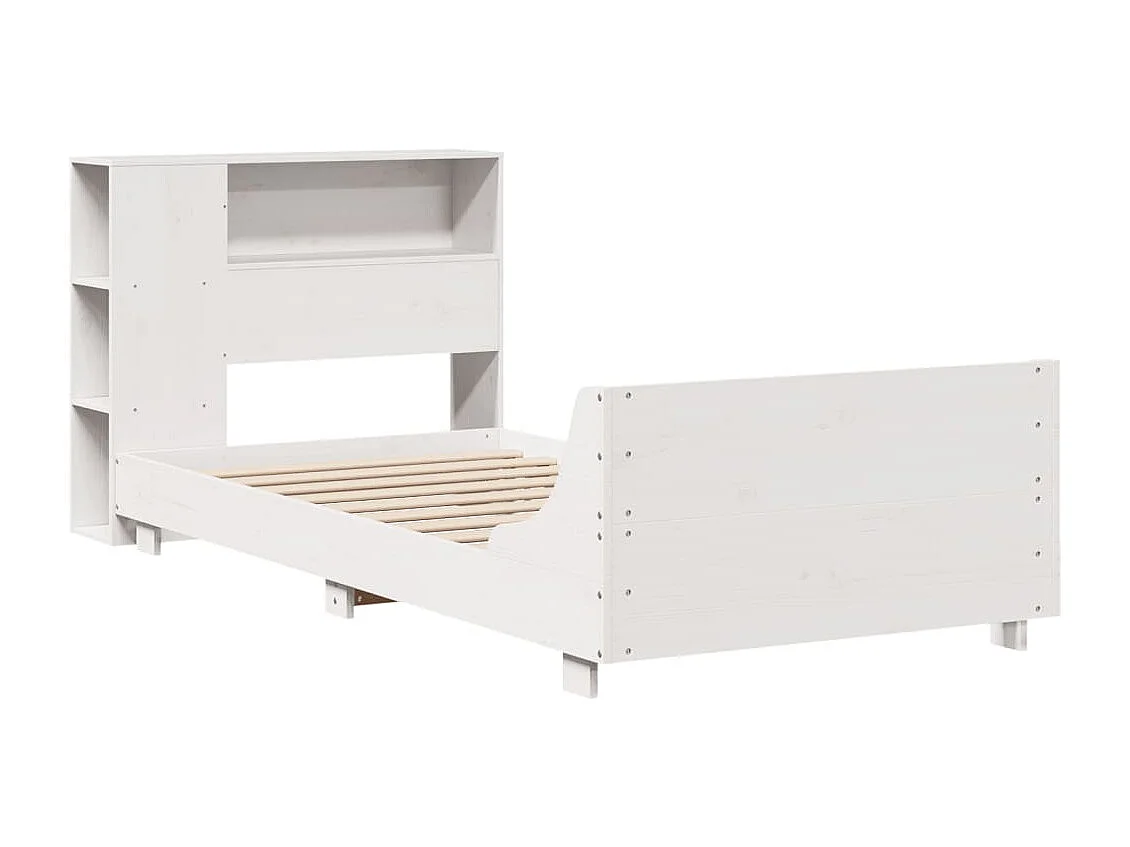 Estructura cama sin colchón madera maciza pino blanca 100x200cm