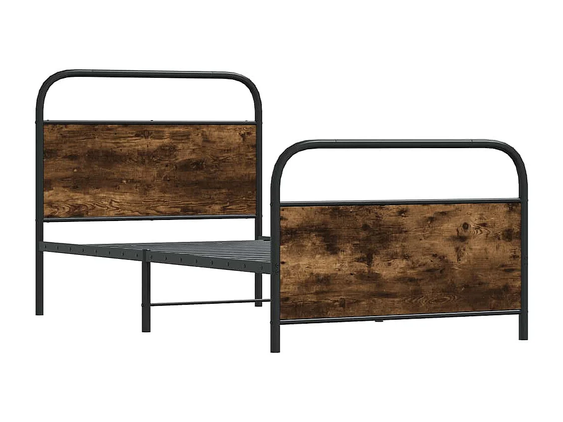 Estructura cama sin colchón 107x203 cm madera roble ahumado