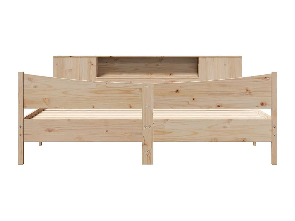 Cama sem colchão 200x200 cm madeira de pinho maciça