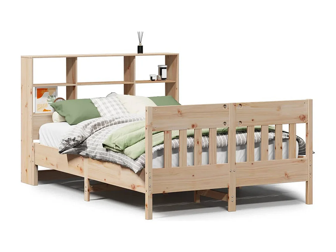 Cama sem colchão 140x190 cm madeira de pinho maciça