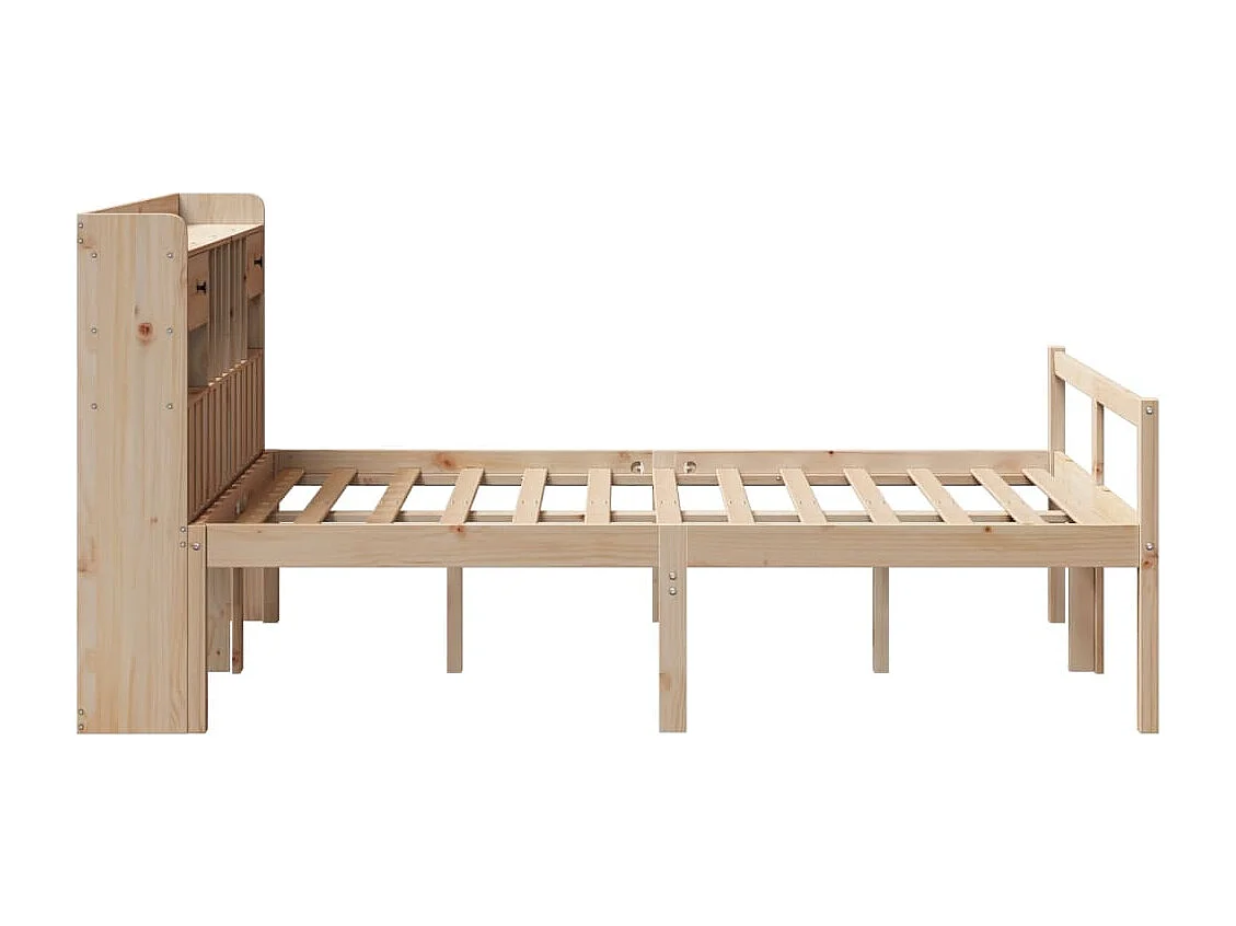 Cama com estante sem colchão 135x190 cm pinho maciço