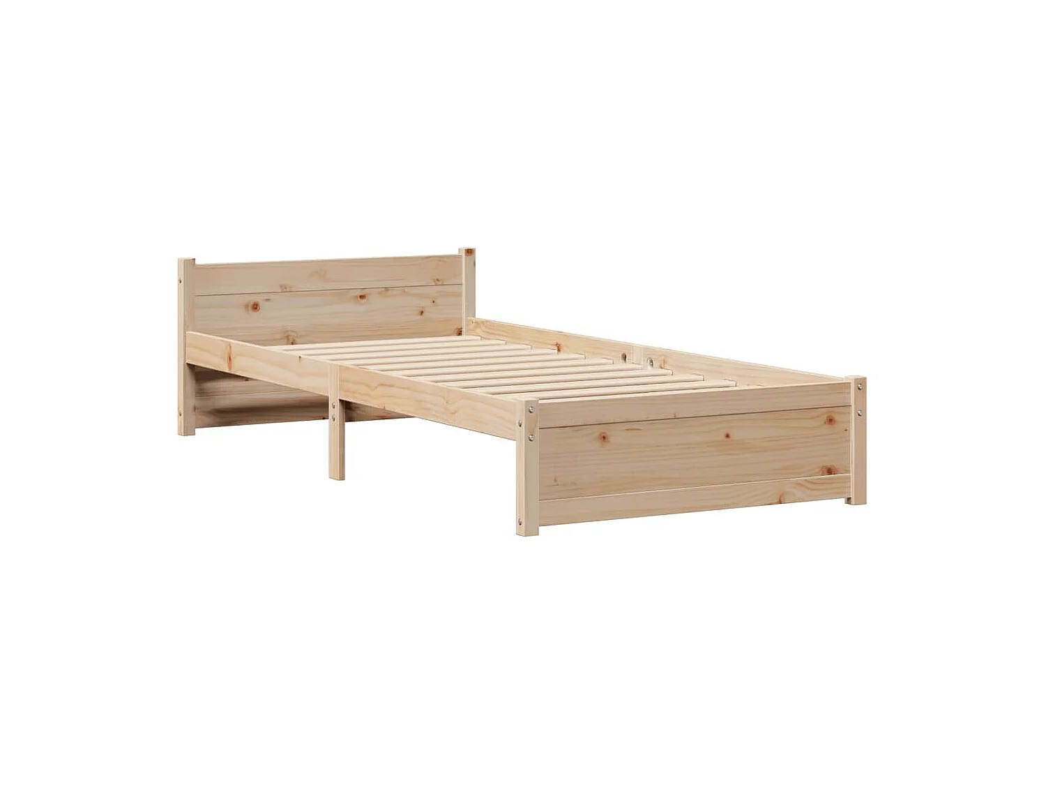 Cama com estante sem colchão 90x190 cm pinho maciço