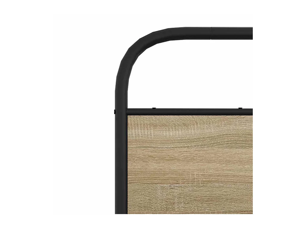 Estrutura de cama s/ colchão derivados madeira carvalho fumado