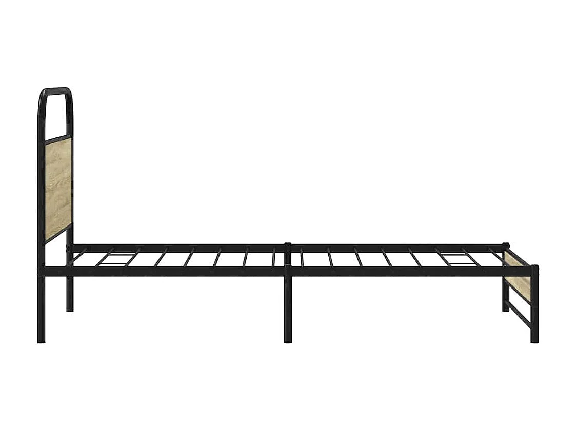 Estructura de cama sin colchón 90x200 cm madera roble Sonoma