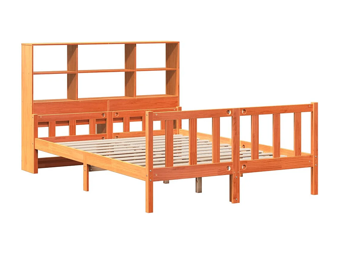 Cama com estante sem colchão 150x200 cm madeira maciça