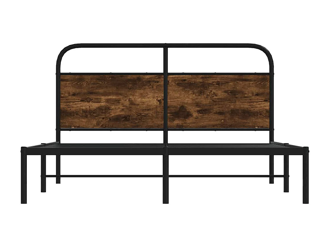 Cadre de lit sans matelas 120x200 cm chêne fumé bois ingénierie