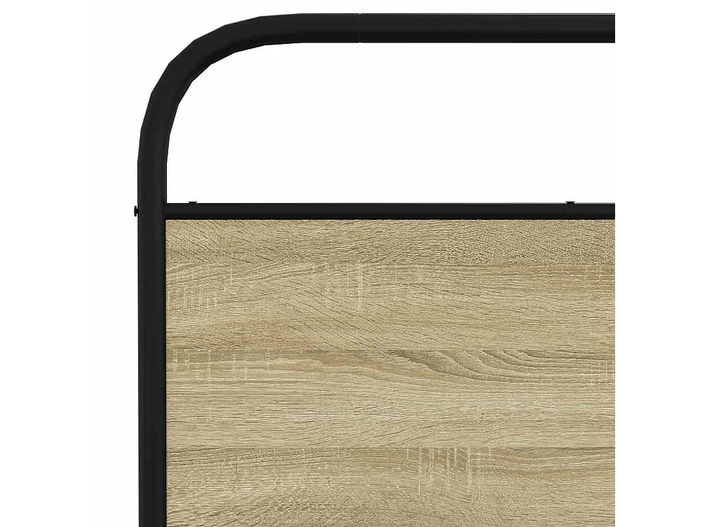 Estrutura de cama sem colchão 183x213cm metal carvalho sonoma