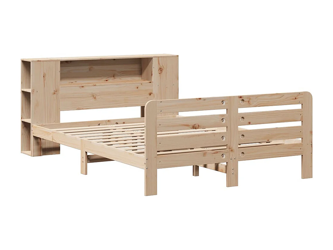 Estructura de cama sin colchón madera de pino blanco 150x200 cm