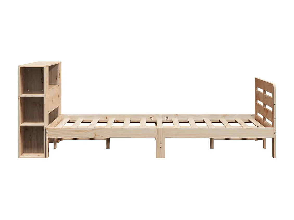 Estructura de cama sin colchón madera de pino blanco 150x200 cm