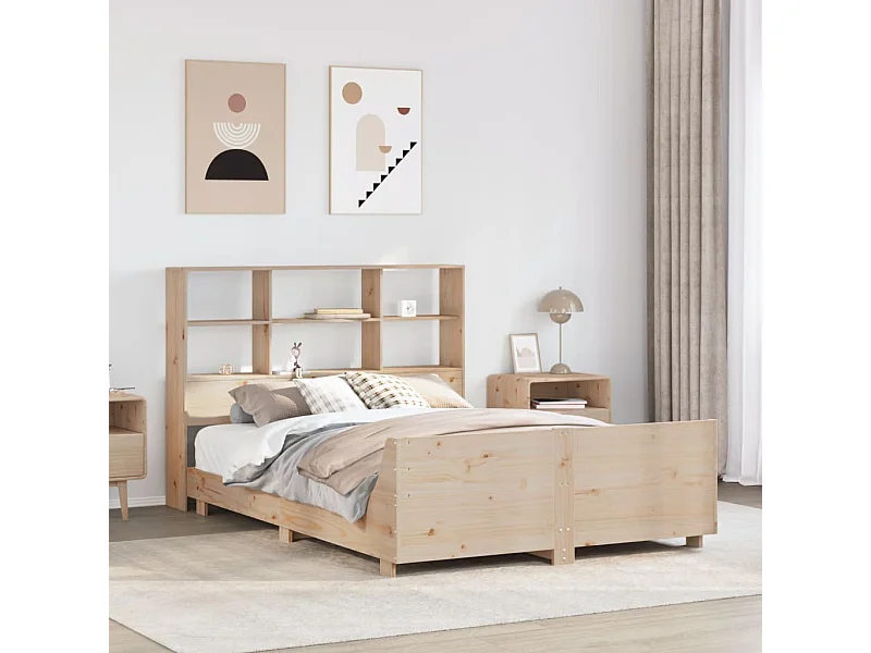Cadre de lit sans matelas 140x200 cm bois massif de pin