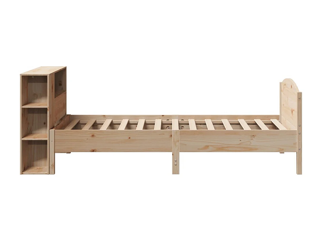 Cama com estante sem colchão 100x200 cm pinho maciço