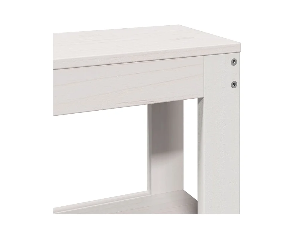 Cadre de lit sans matelas blanc 90x200 cm bois de pin massif