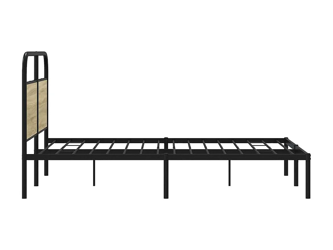 Estructura de cama sin colchón 120x200 cm madera roble Sonoma